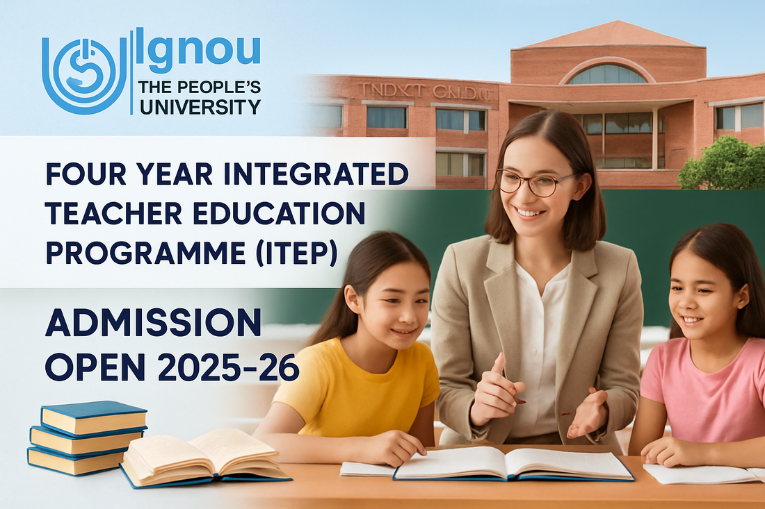 Admission Open for Four Year Integrated Teacher Education Programme (ITEP) 2025–26 at IGNOU