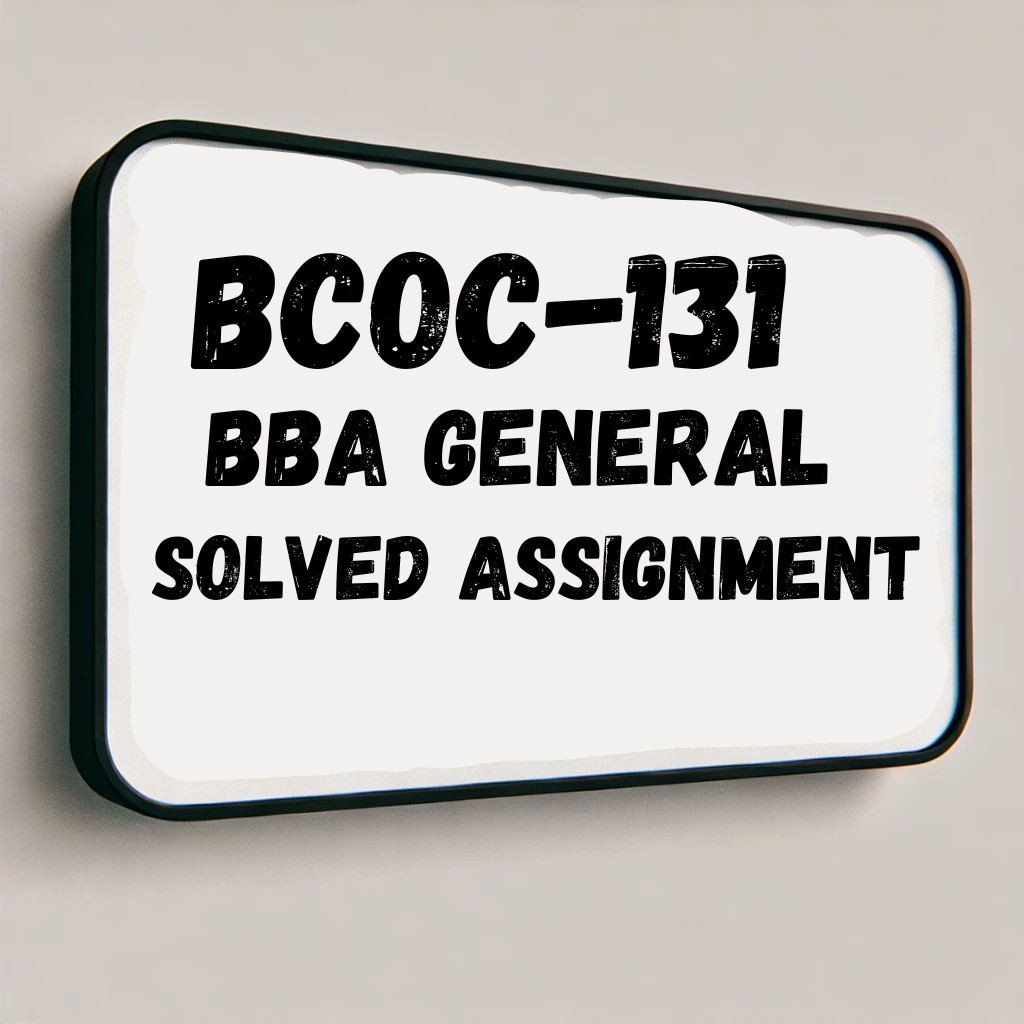 BCOC-131 Solved Assignment