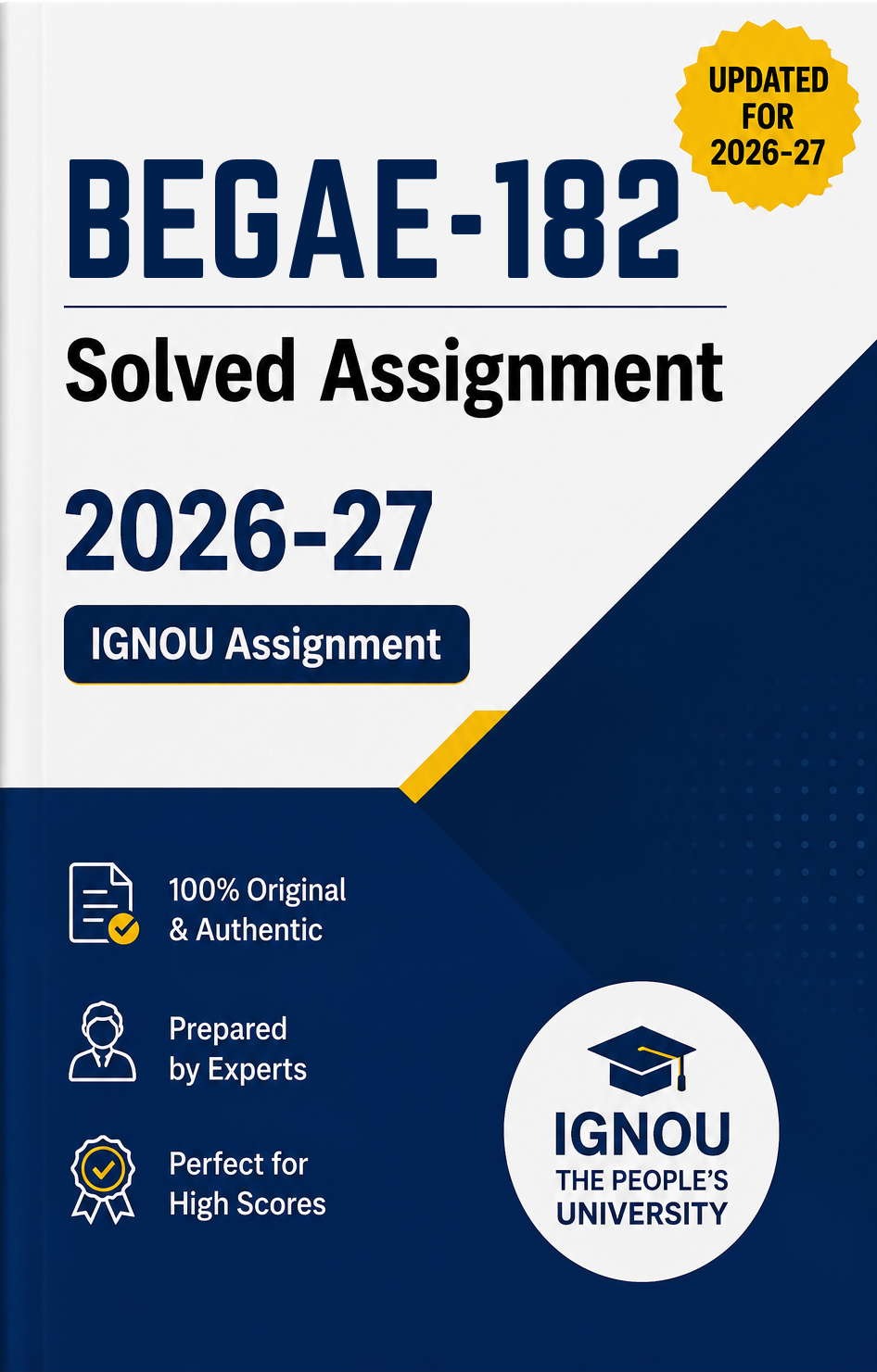 BEGAE-182 Solved Assignment 2026-27 | IGNOU Assignment