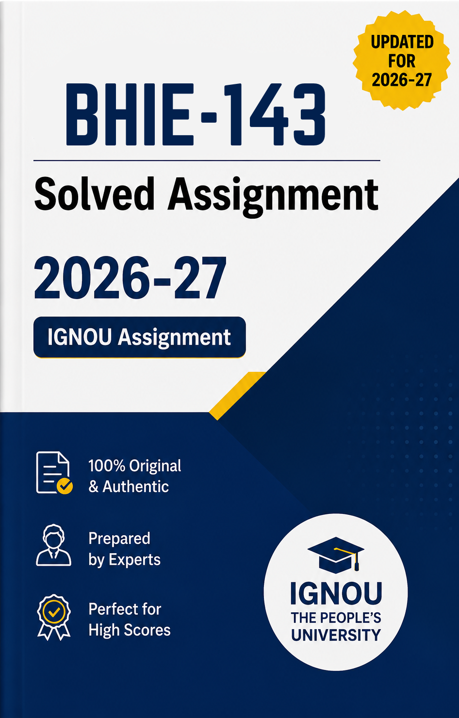 BHIE-143 Solved Assignment 2026-27 | IGNOU Assignment