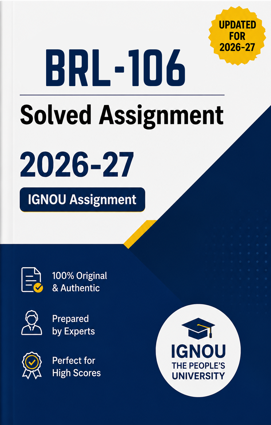BRL-106 Solved Assignment 2026-27 | IGNOU Assignment