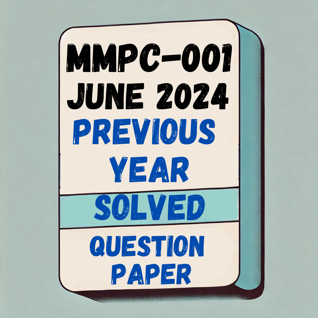 MMPC-001 Previous Year Solved Question Paper