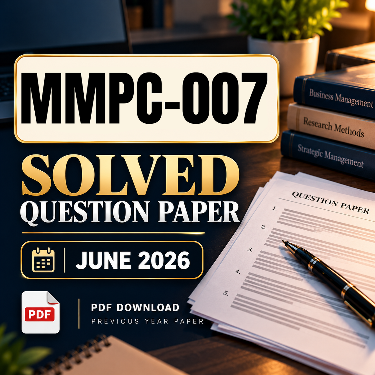 MMPC-007 June 2026 Previous Year Solved Question Paper