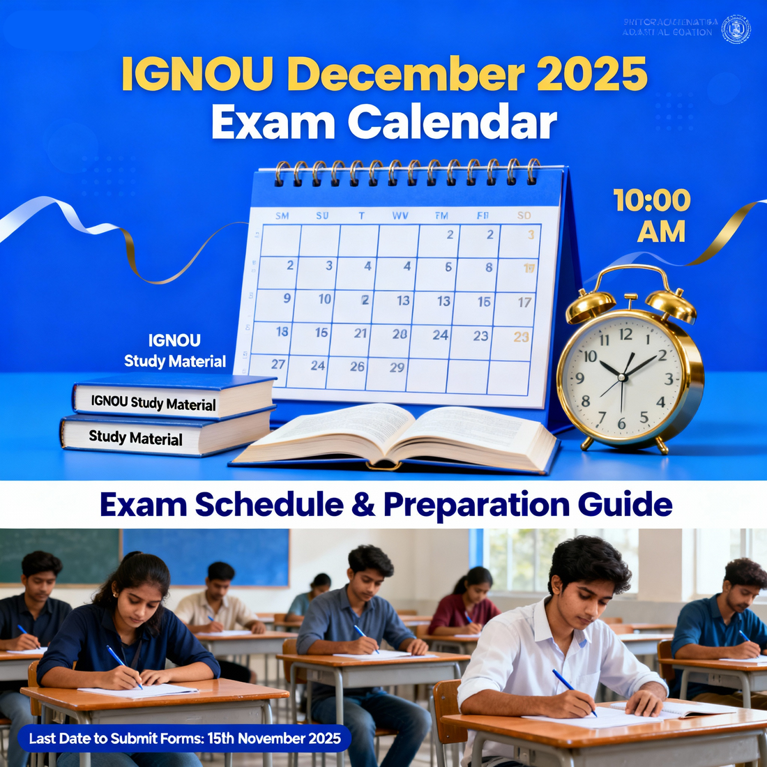 IGNOU December 2025 Exam Datesheet Released
