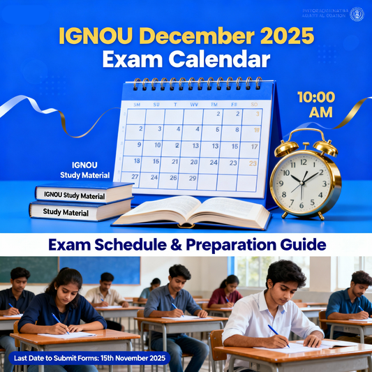 IGNOU December 2025 Exam Datesheet Released
