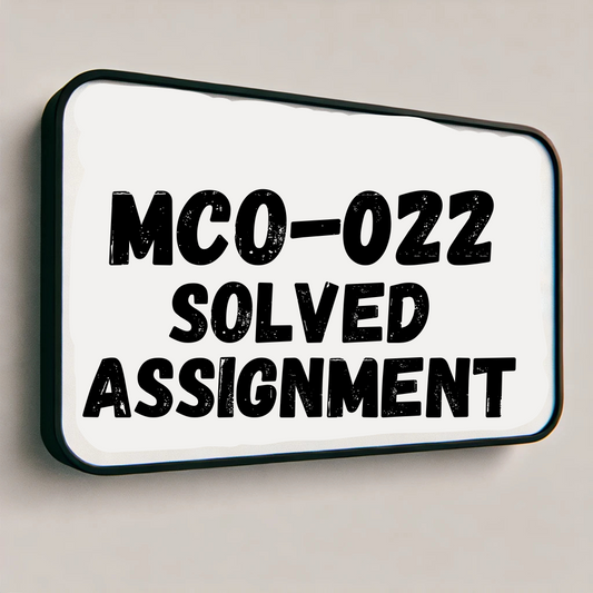 MCO-022 Solved Assignment 2025-26 | IGNOU Assignment PDF Download