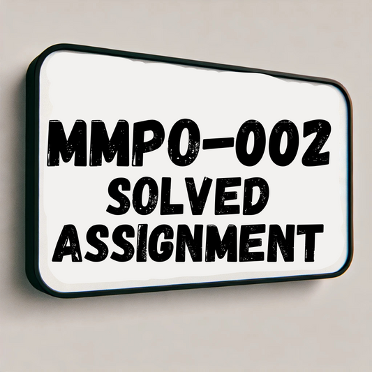 MMPO-002 Solved Assignment 2025-26 | IGNOU Assignment PDF Download