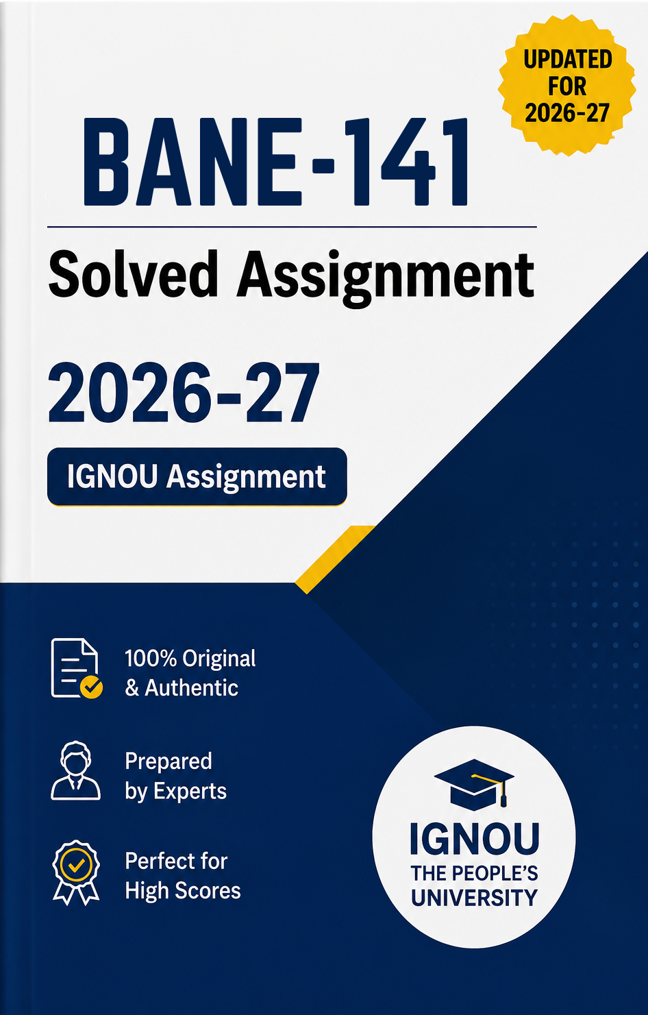 BANE-141 Solved Assignment 2026-27 | IGNOU Assignment