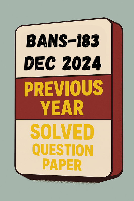 BANS-183 Previous Year Solved Question Paper
