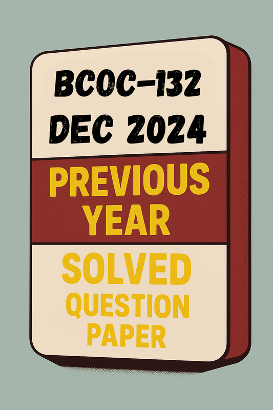 BCOC-132 Previous Year Solved Question Paper