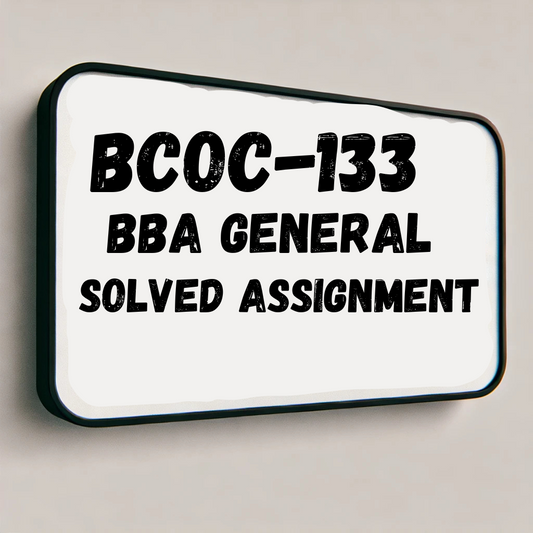 BCOC-133 Solved Assignment