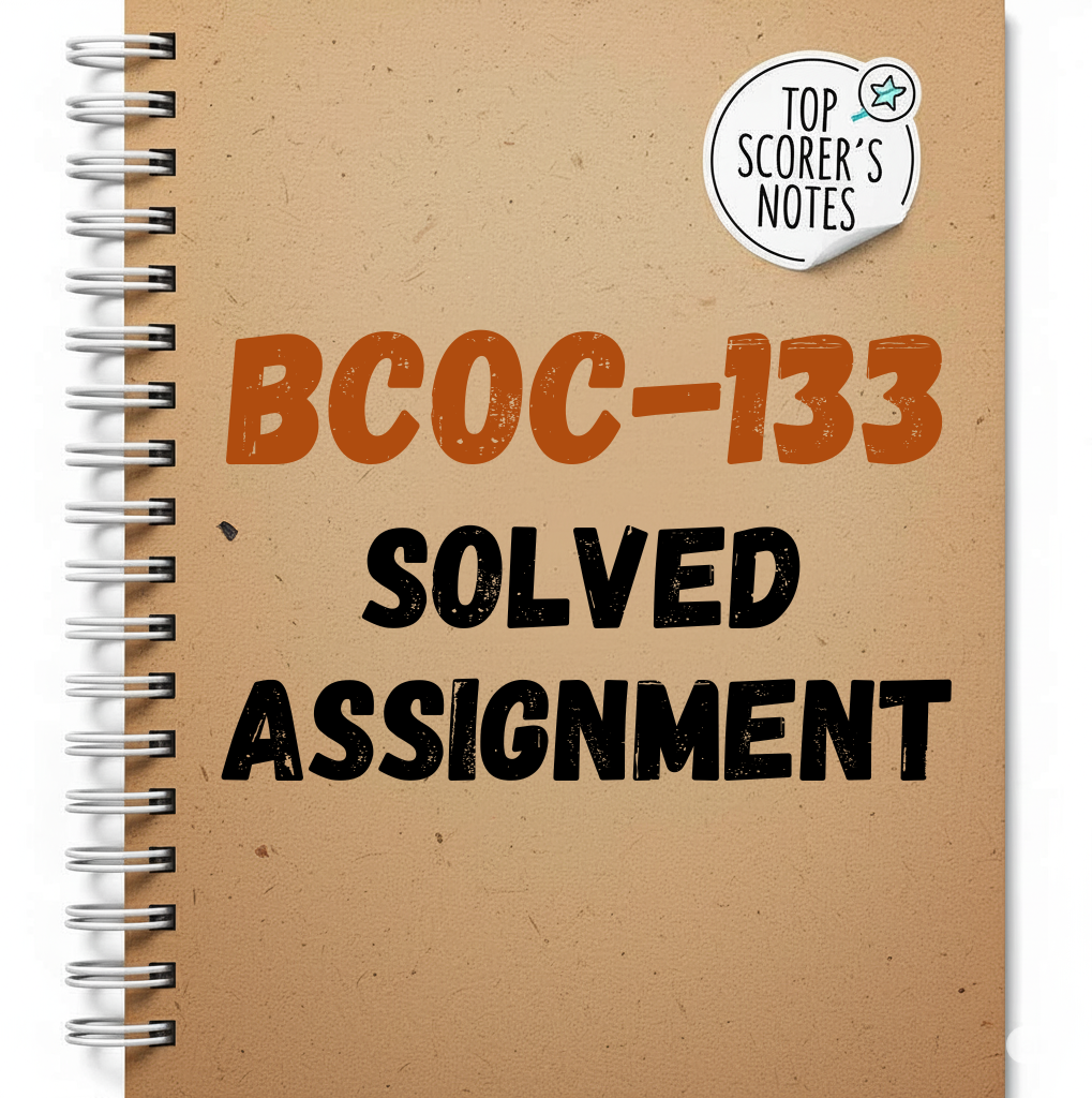 BCOC-133 Solved Assignment 2026 | IGNOU Assignment