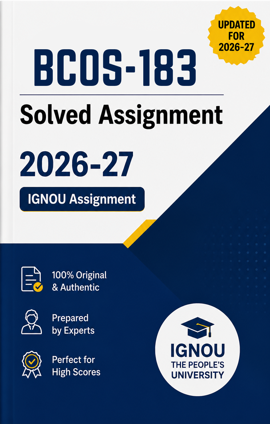 BCOS-183 Solved Assignment 2026-27 | IGNOU Assignment