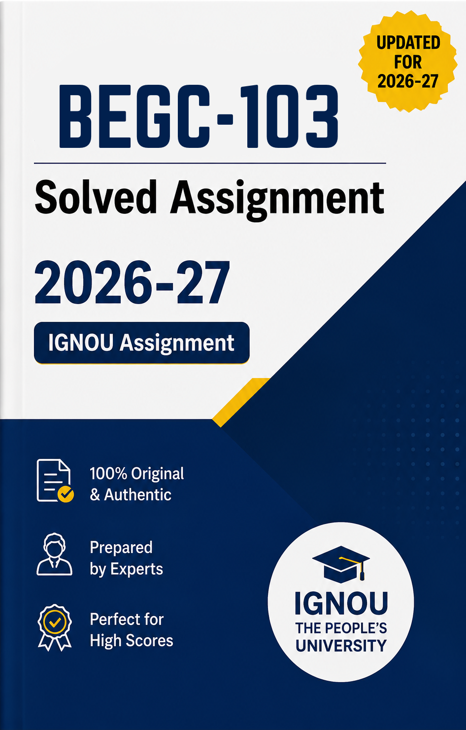 BEGC-103 Solved Assignment 2026-27 | IGNOU Assignment