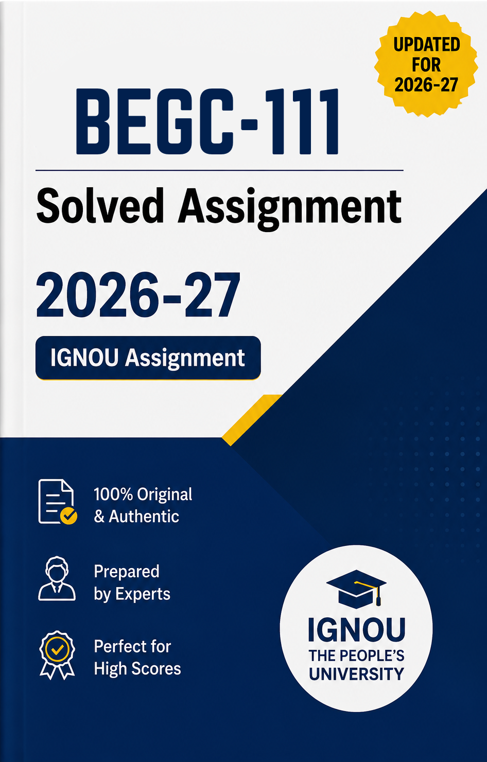 BEGC-111 Solved Assignment 2026-27 | IGNOU Assignment