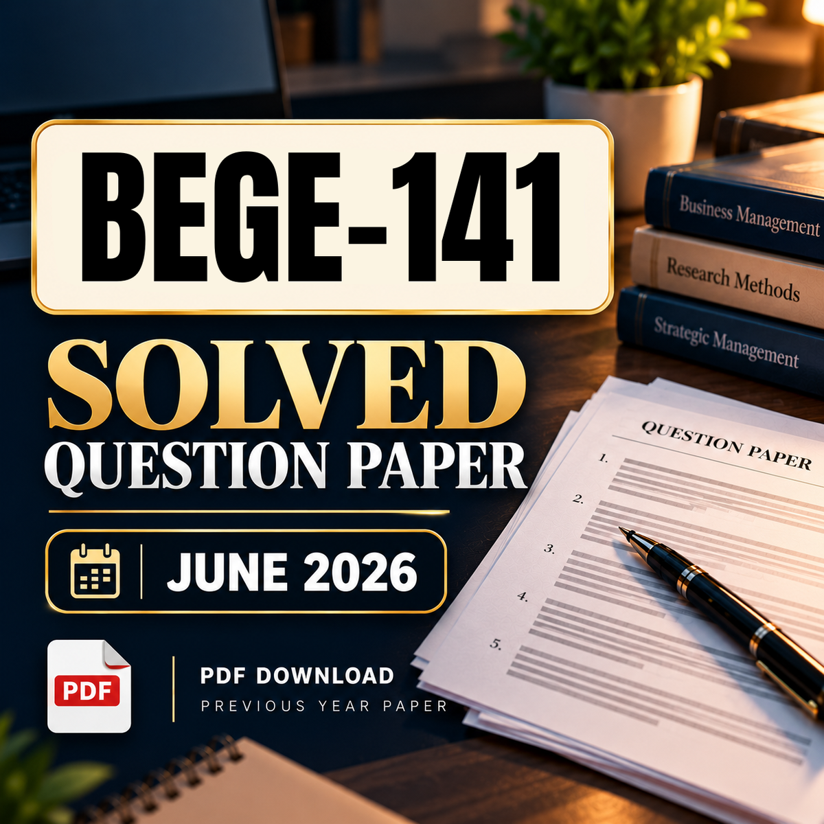 BEGE-141 June 2026 Previous Year Solved Question Paper