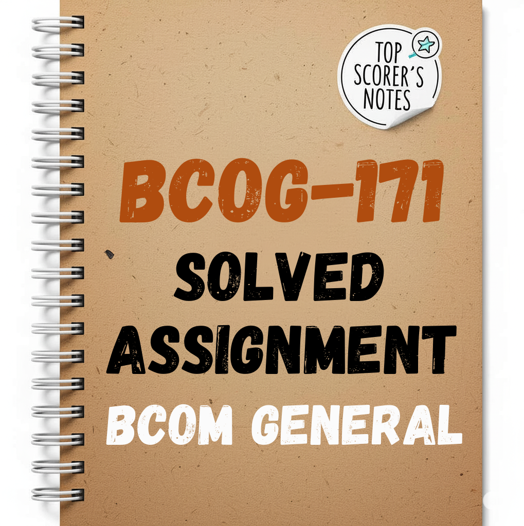 BCOG-171 Solved Assignment 2025-26 BCOM GENERAL | IGNOU Assignment PDF Download