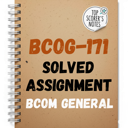 BCOG-171 Solved Assignment 2025-26 BCOM GENERAL | IGNOU Assignment PDF Download
