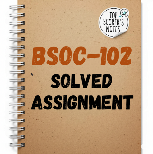 BSOC-102 Solved Assignment 2025-26 | IGNOU Assignment PDF Download