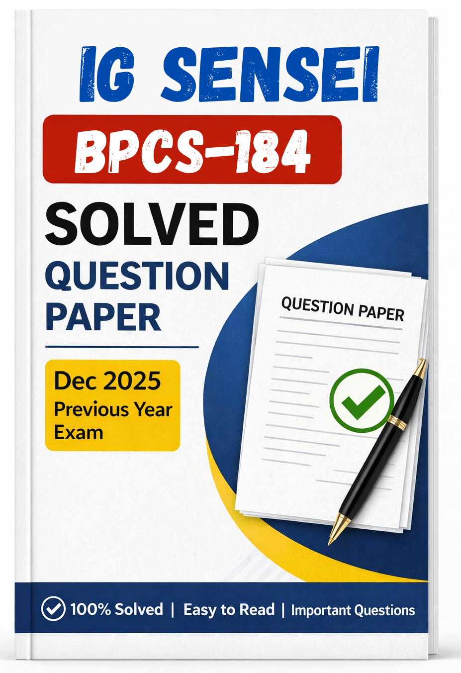 BPCS-184 Dec 2025 Previous Year Solved Question Paper