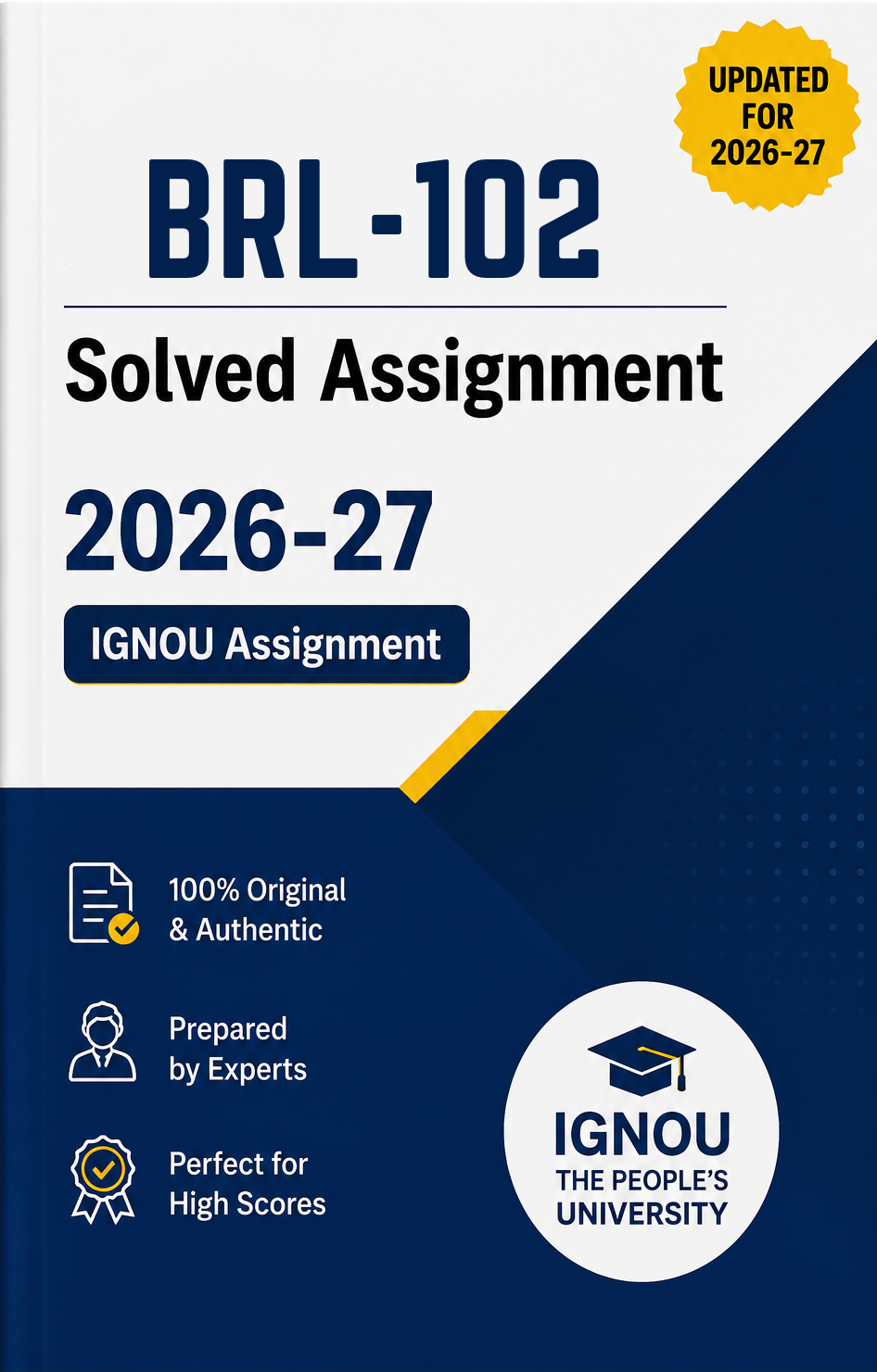 BRL-102 Solved Assignment 2026-27 | IGNOU Assignment