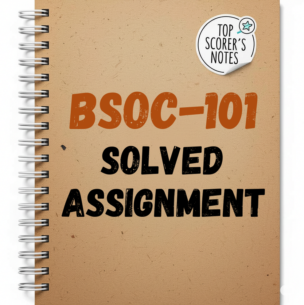 BSOC-101 Solved Assignment 2025-26 | IGNOU Assignment – IGNOU Sensei
