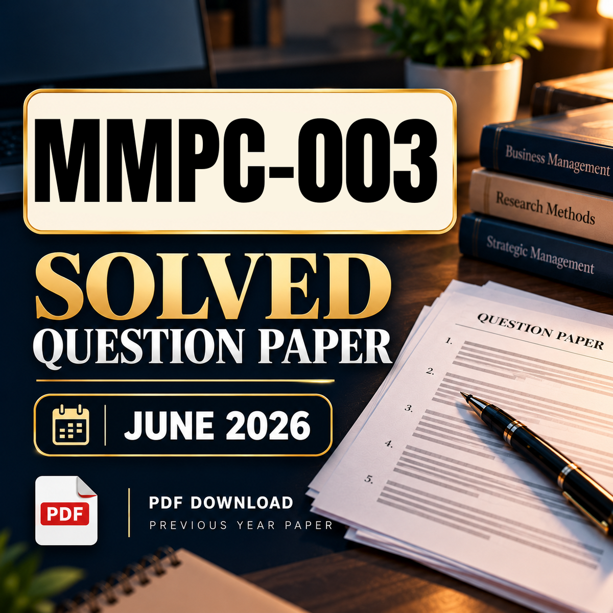 MMPC-003 June 2026 Previous Year Solved Question Paper