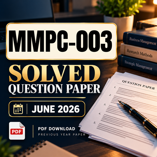 MMPC-003 June 2026 Previous Year Solved Question Paper