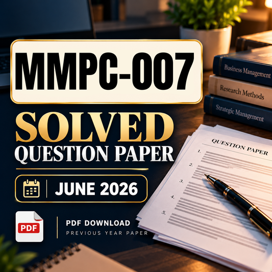 MMPC-007 June 2026 Previous Year Solved Question Paper
