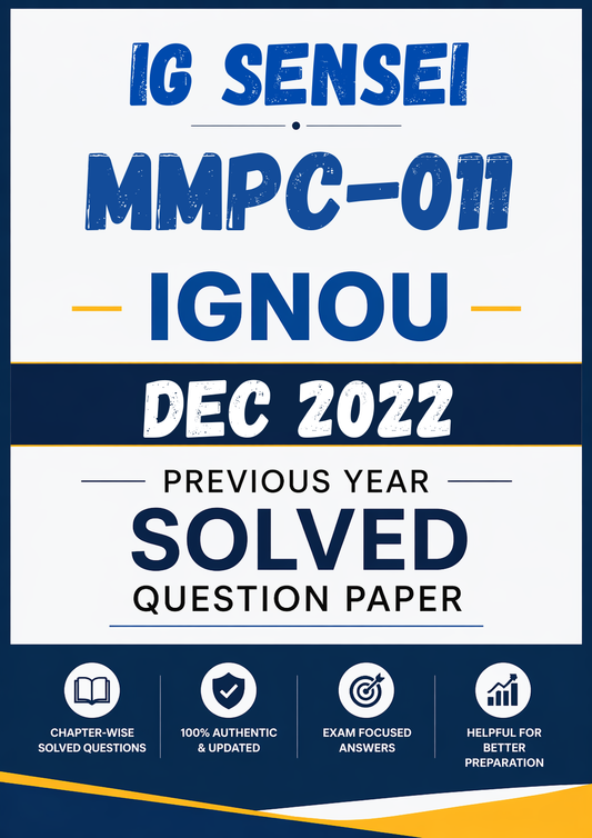 MMPC-011 Dec 2022 Previous Year Solved Question Paper