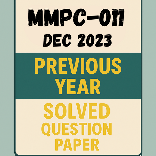 MMPC-011 Previous Year Solved Question Paper