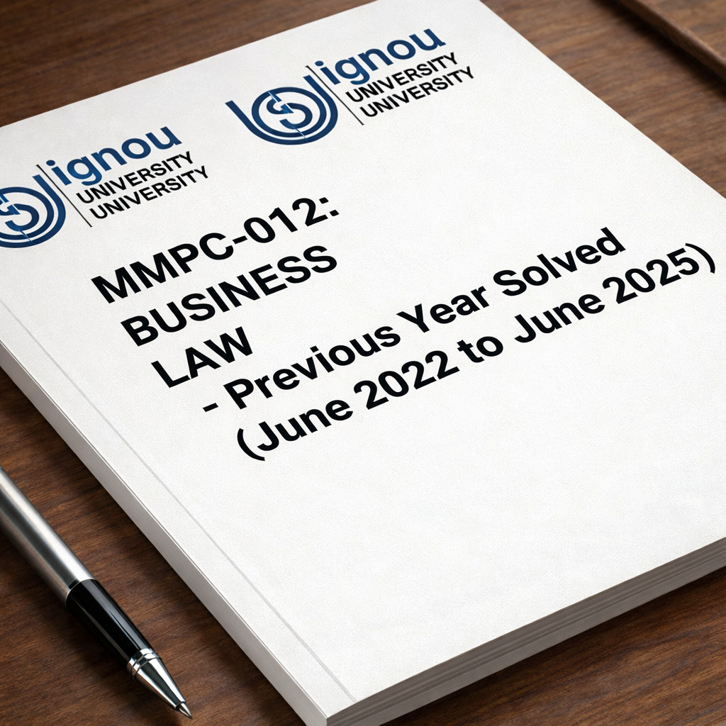 MMPC-013 June 2022 to June 2025 Previous Year Solved Question Paper ...