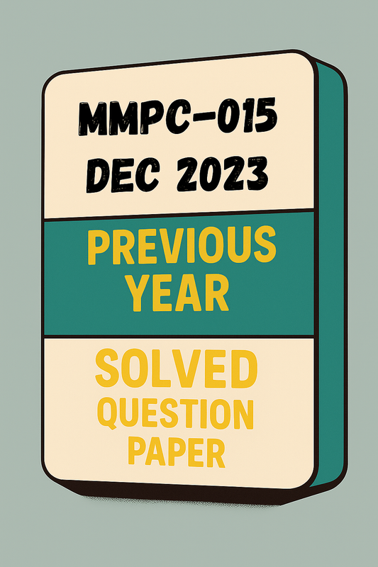 MMPC-015 Previous Year Solved Question Paper