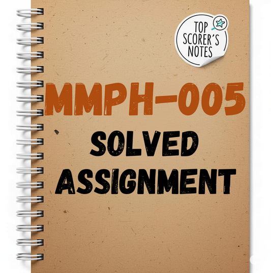 MMPH-005 Solved Assignment 2026 | IGNOU Assignment PDF Download