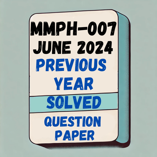 MMPH-007 Previous Year Solved Question Paper