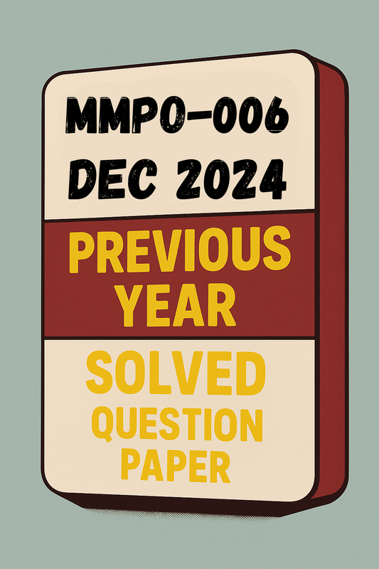 MMPO-006 Previous Year Solved Question Paper