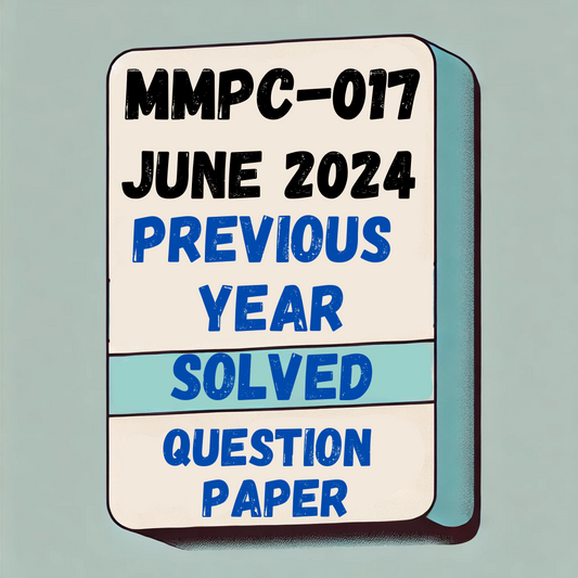 mmpc 017 Previous Year Solved Question Paper